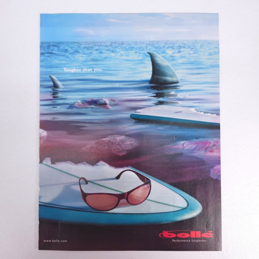 Bolle Performance Sunglasses Print Ad Sports Advertising 2001 Collector Display